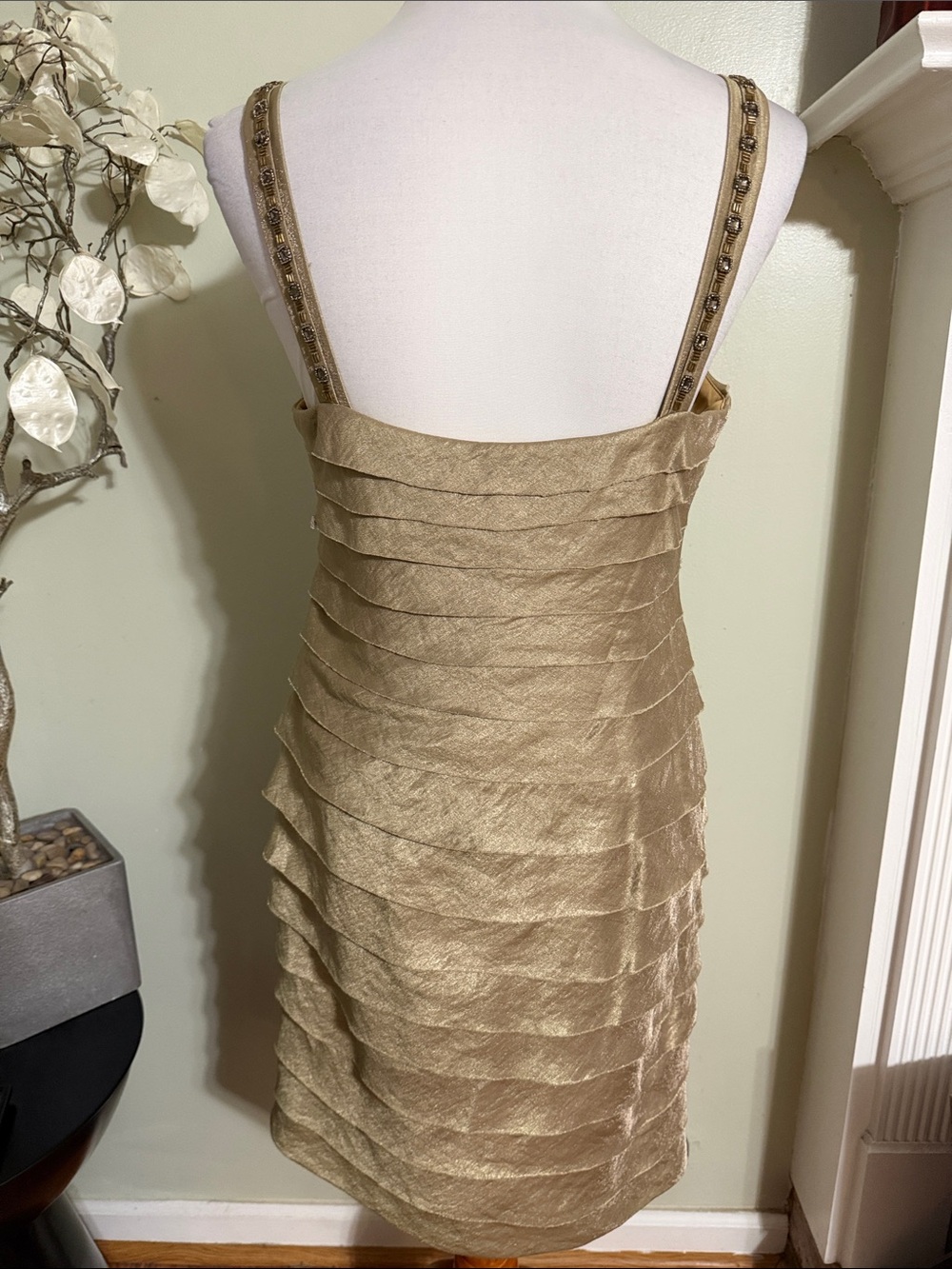 Jones New York Gold Metallic Tank Dress - Picture 4 of 4